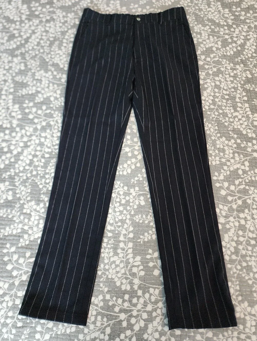 Boy's Suit 6-Piece Blue Pinstripe Formal Vest Set, Size 14